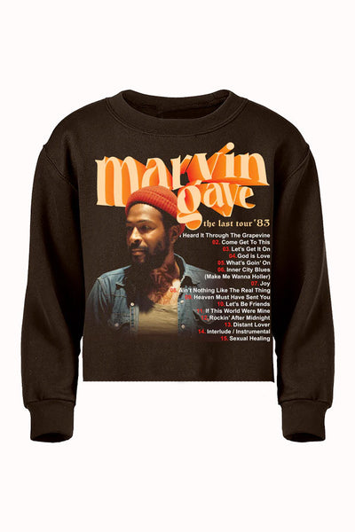 Plus-size Men's Loose Casual Printed Sweatshirt Superstar Marvin Gaye